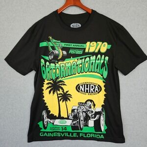 NHRA 1970 First Annual Gatornationals Racing Graphic T-Shirt Black Small